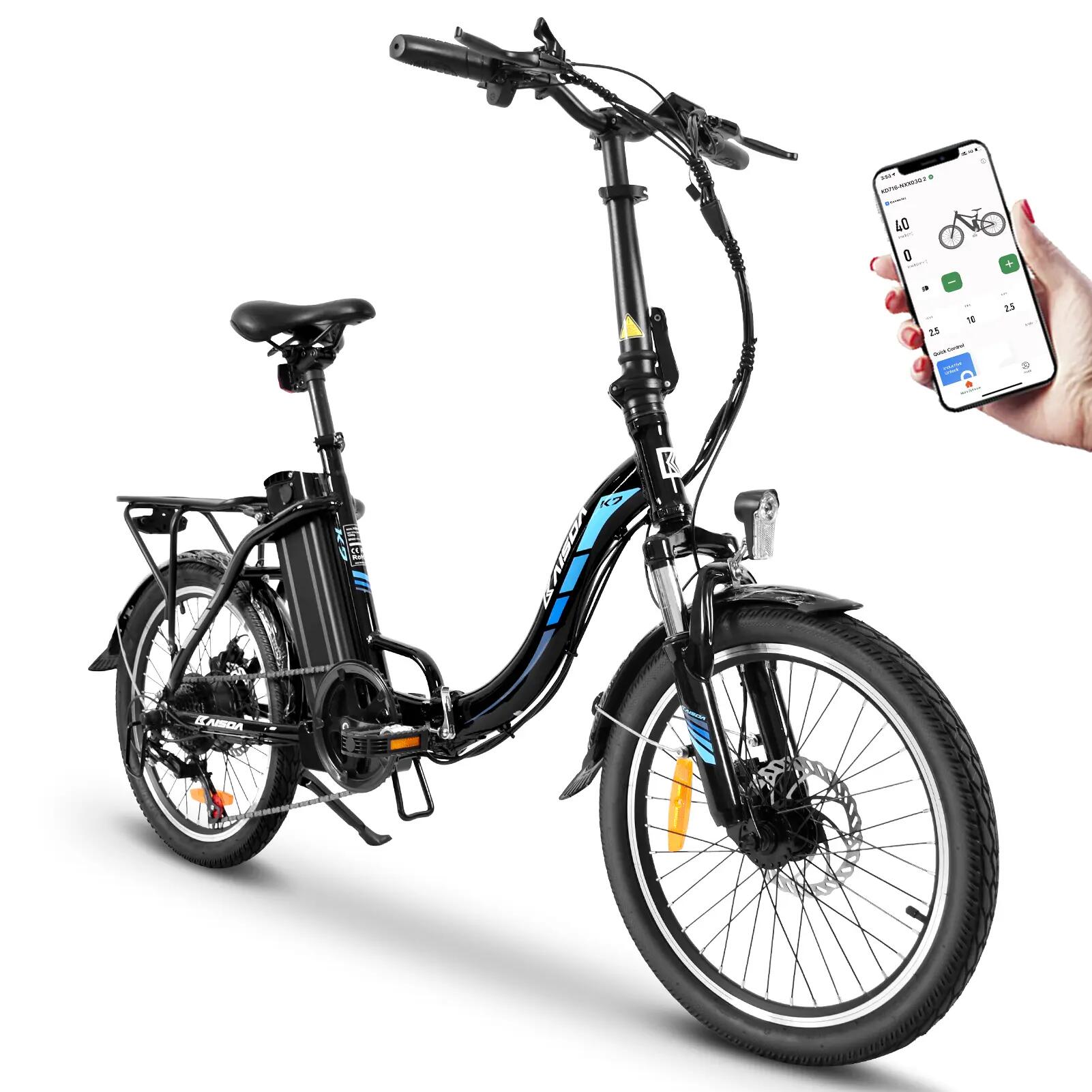 E-Bike KAISDA K7 para mulher motor 250W bateria 36V 3/7