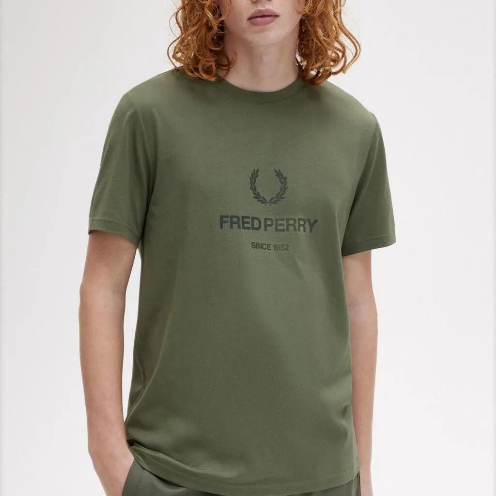 Camiseta Fred Perry Modelo M8588fp Cor Verde 4/5