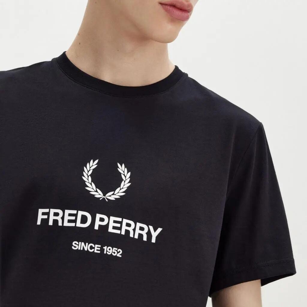 Camiseta Fred Perry Modelo M8588fp Cor Preto 3/5