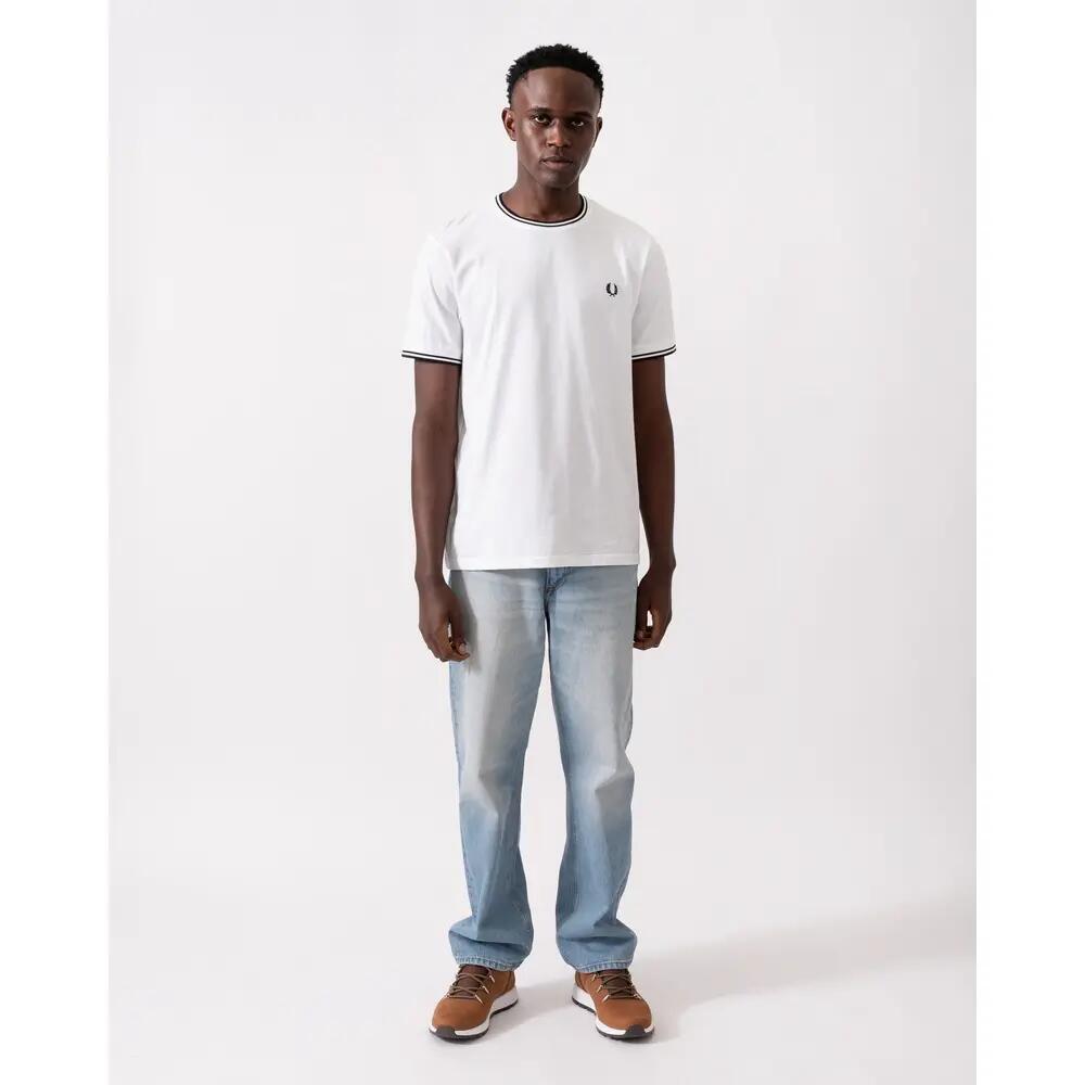 T-shirt Fred Perry Model Twin Tipped T-shirt Kleur Wit 4/6