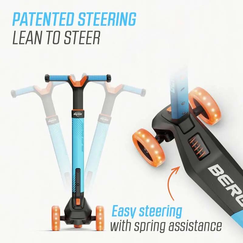 Trottinette pour Enfants, 2+ Ans, Pliable, LED-Deck, Nexo Bleu 6/7