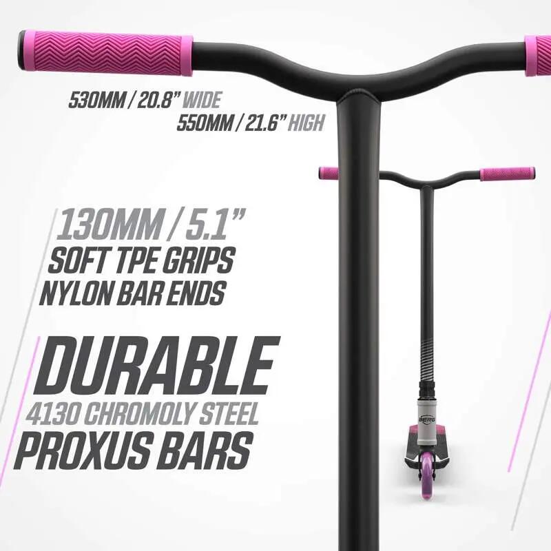 Trottinette Freestyle pour Enfants, 6+ Ans, Proxus X1 Gris/Rose 6/7