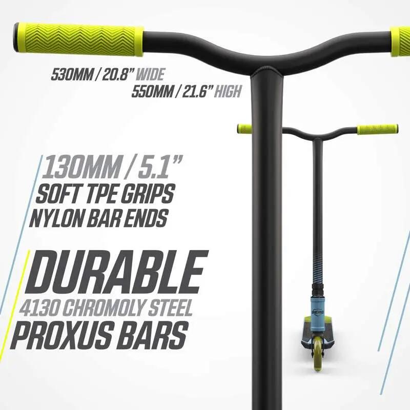 Trottinette Freestyle pour Enfants, 6+ Ans, Proxus X1 Bleu/Lime 6/7