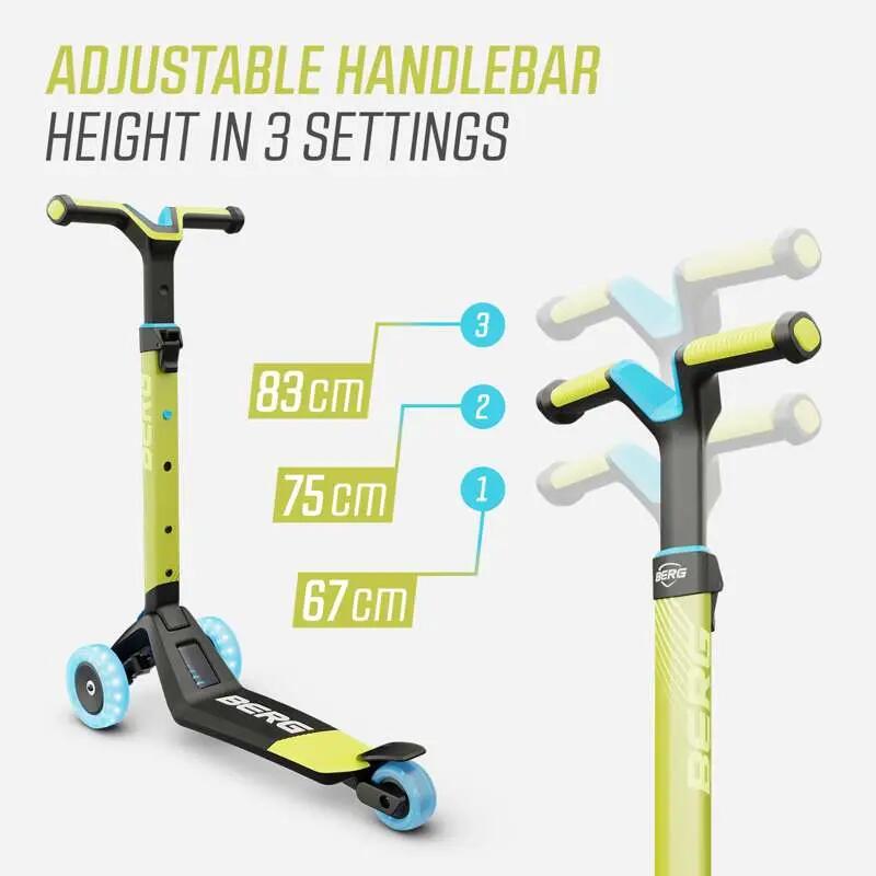 Roller für Kinder, 2+ Jahre, Klappbar, LED, Nexo Lime 3/7