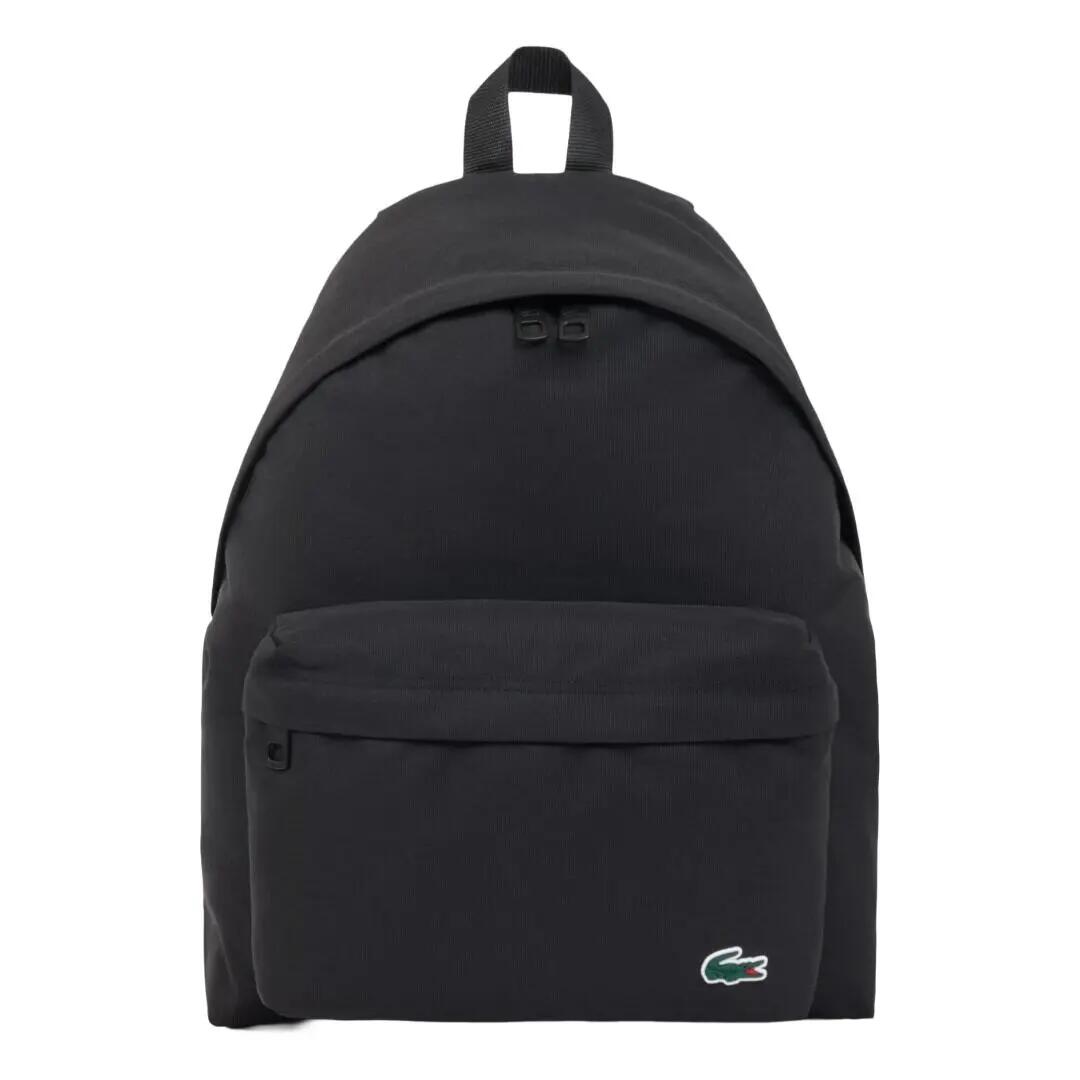 Mochila Negra Lacoste Casual Croc Black Ligera y Resistente 2/4