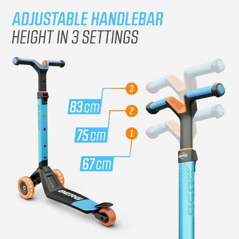 Trottinette pour Enfants, 2+ Ans, Pliable, LED-Deck, Nexo Bleu 3/7