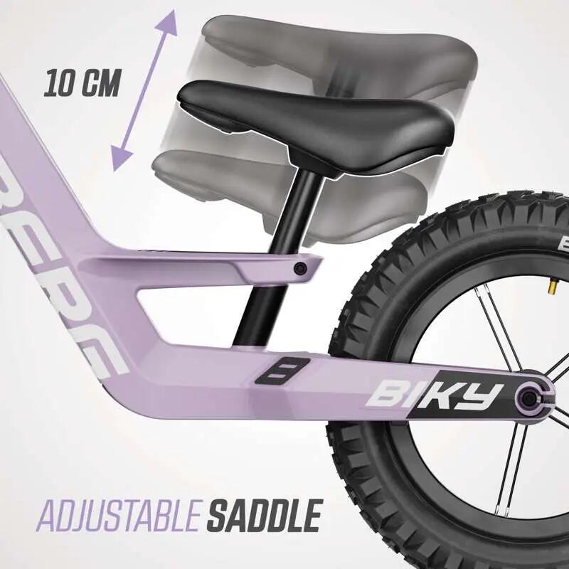 Loopfiets voor Kinderen, 2,5+ Jaar, 12 Inch, Biky Cross Paars 6/7