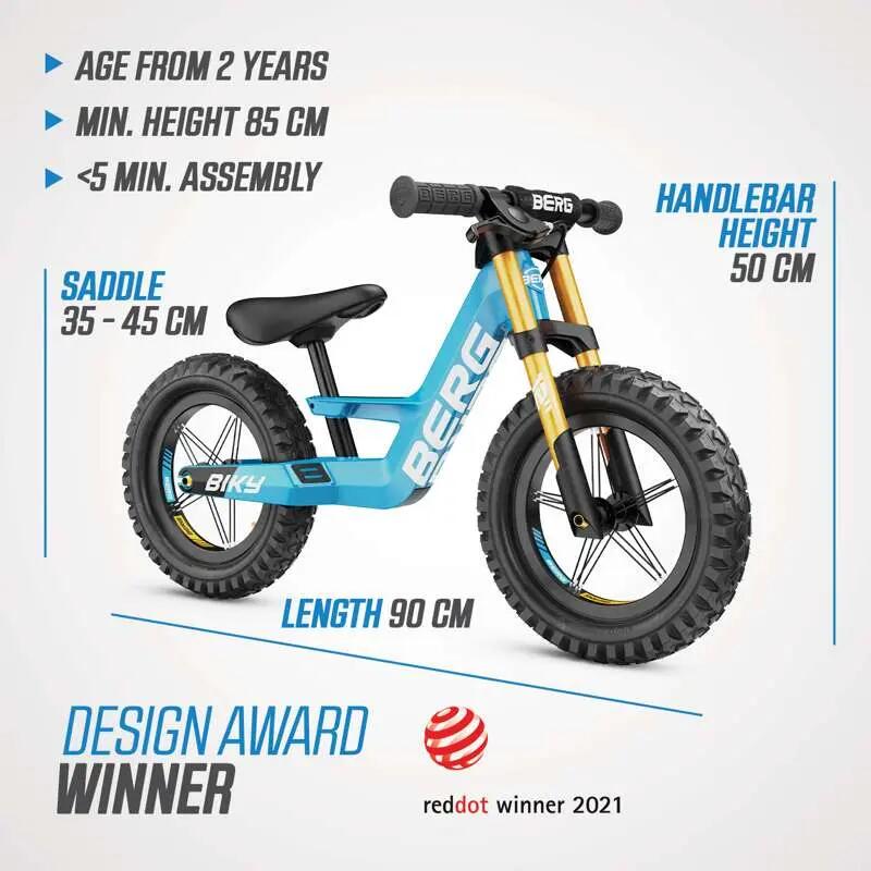 Bici sin Pedales para Niños, 2,5+ Años, Biky Cross Azul 5/7
