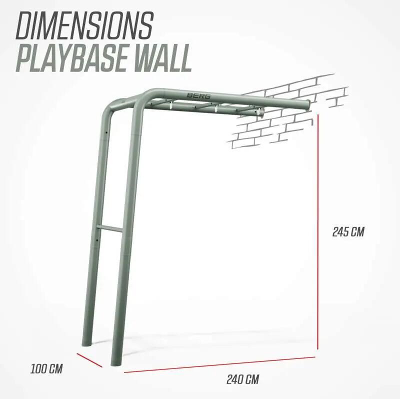 Plac Zabaw i Fitness, PlayBase Wall + Swing set Zielony 7/7