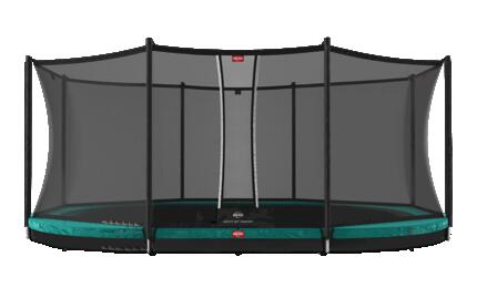 Trampoline Grand Favorit InGround 520 + Filet Séc. Comfort Vert