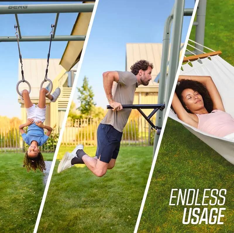 Plac Zabaw i Fitness, PlayBase Extra Large + Ultimate set Zielony 3/7