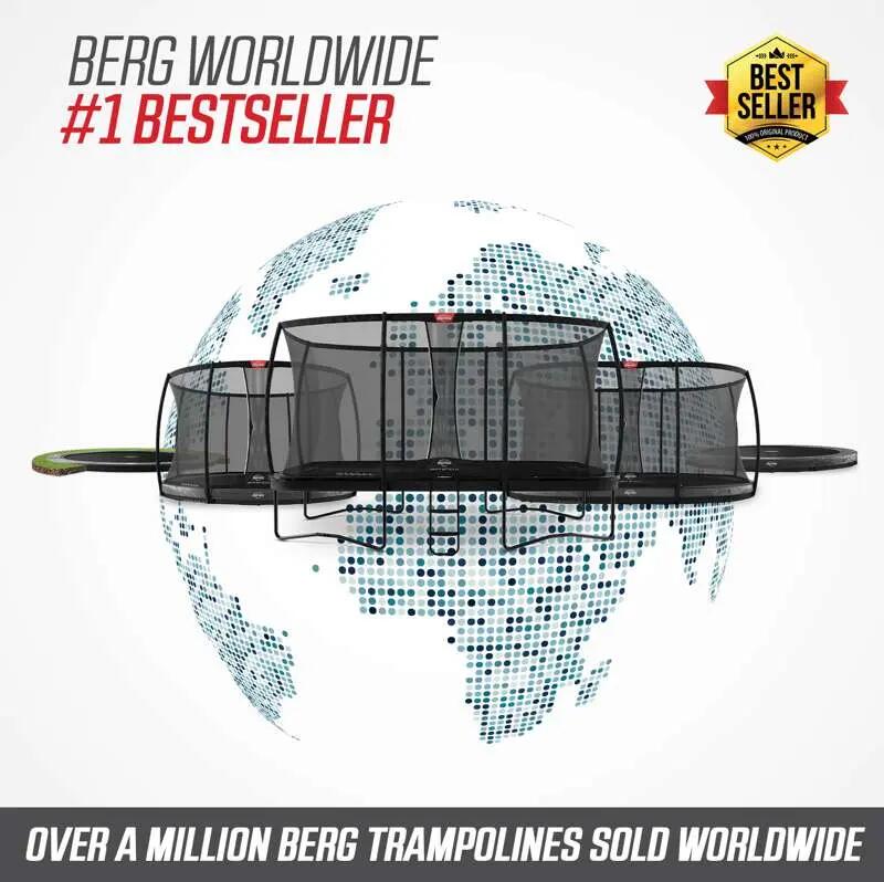 Trampoline Elite InGround 330 + Veiligheidsnet Deluxe Grijs 4/7