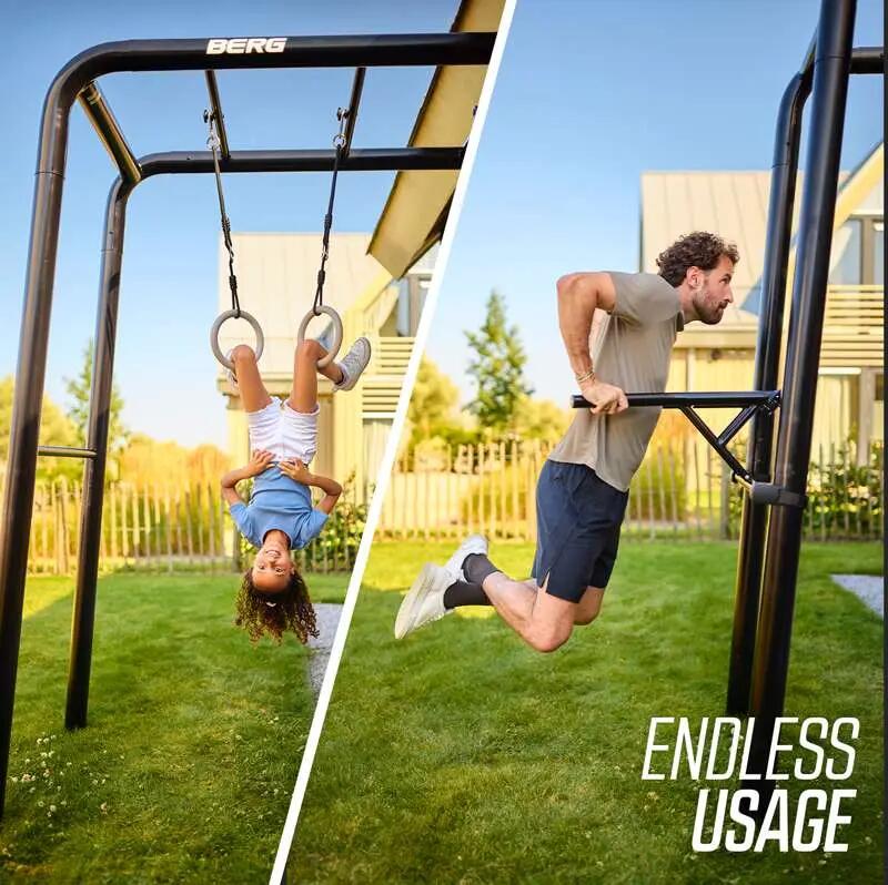 Plac Zabaw i Fitness, PlayBase Wall + Swing set Zielony 3/7