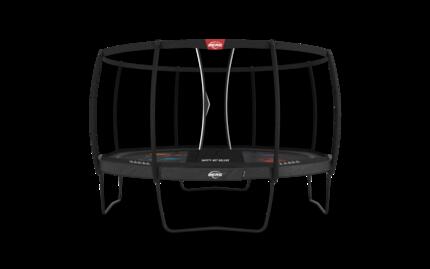 Trampoline Elite Regular 380 + Filet Séc. Deluxe Gris