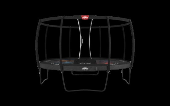 Trampoline Elite Regular 430 + Filet Séc. Deluxe Gris Levels