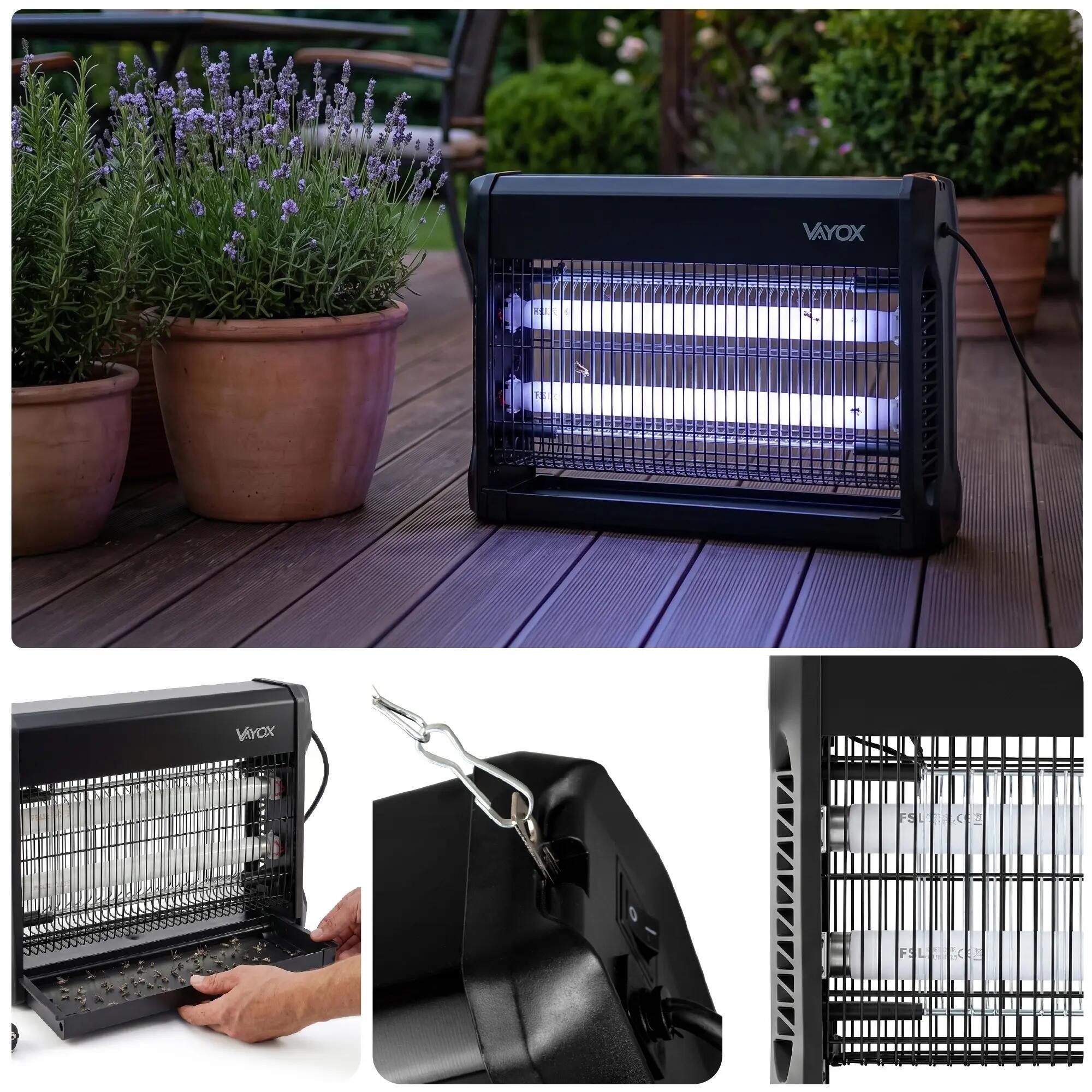 Lampa owadobójcza na komary muchy VAYOX IKL-20W 260m2 5/15
