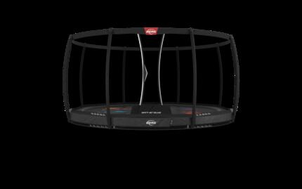 Trampoline Elite InGround 430 + Filet Séc. Deluxe Gris