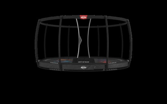 Trampoline Elite InGround 430 + Filet Séc. Deluxe Gris Levels