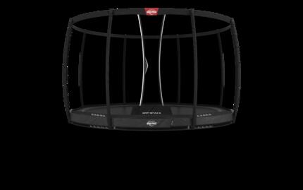Trampoline Elite InGround 430 + Filet Séc. DLX XL Gris