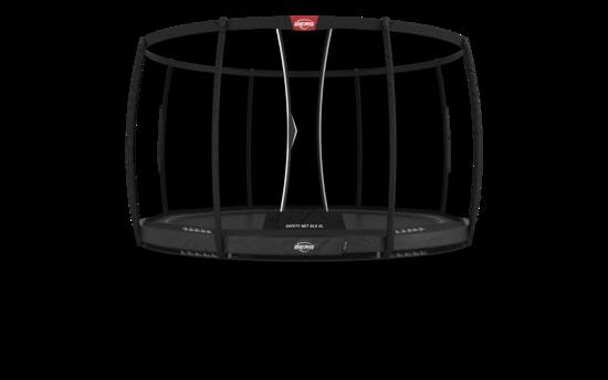 Trampoline Elite InGround 430 + Filet Séc. DLX XL Gris