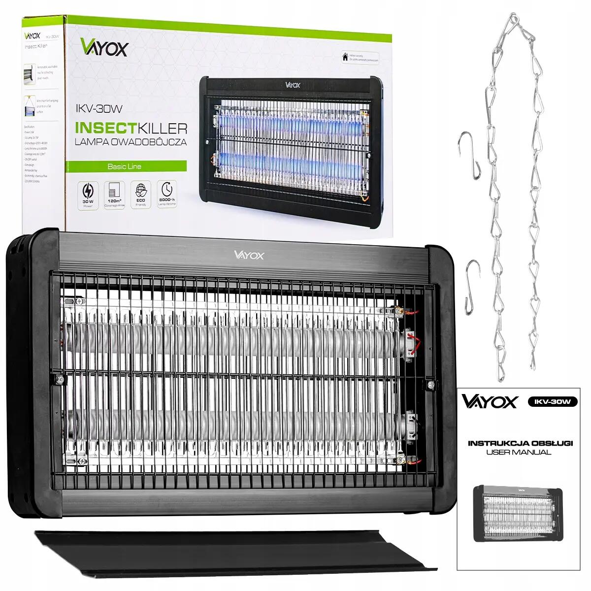 Lampa owadobójcza na komary muchy VAYOX IKV-30W 200m2 15/15