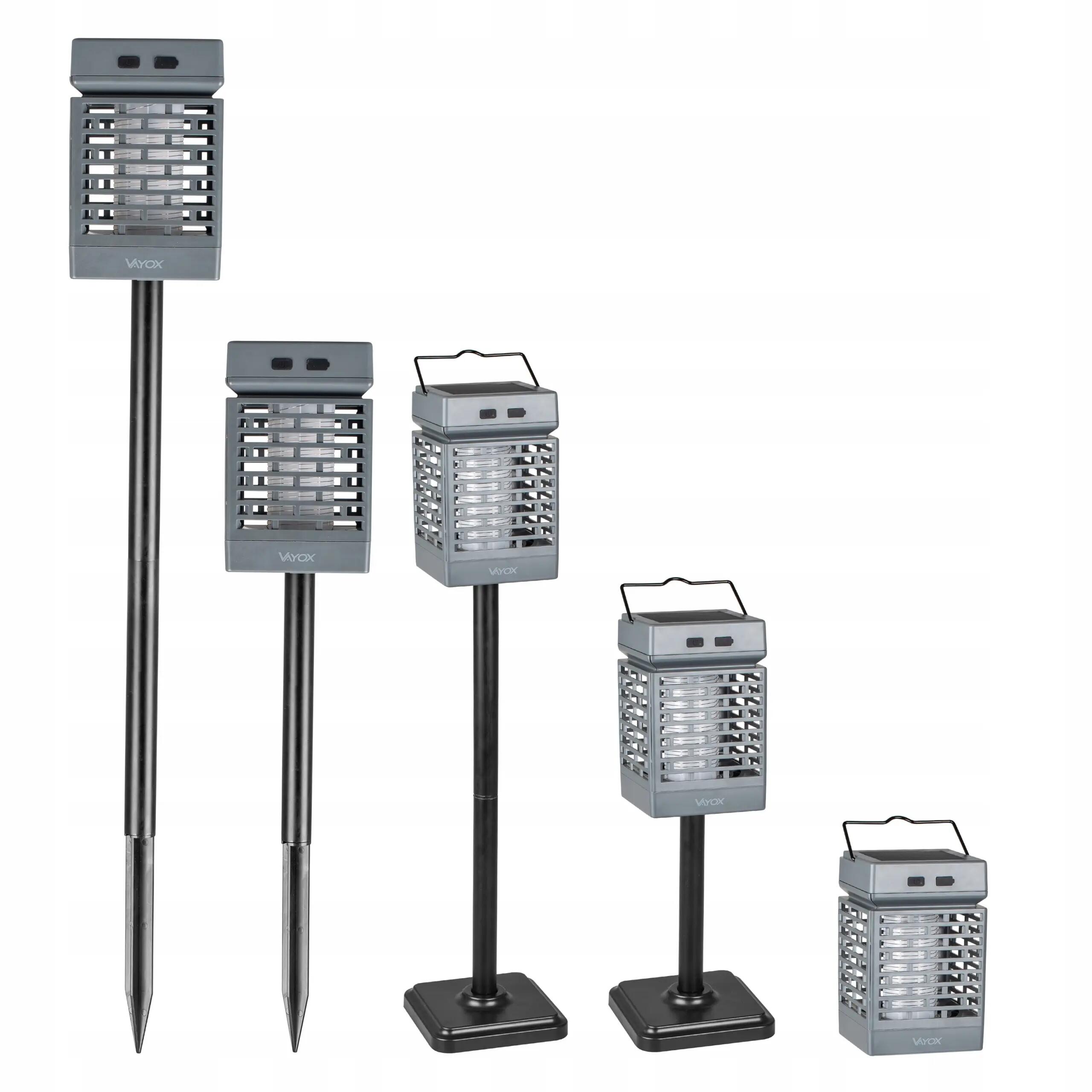 Lampa owadobójcza UV VAYOX VA0335 na komary muchy akumulatorowa solarna 3/15