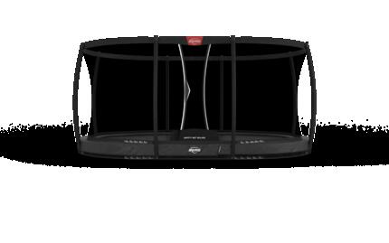 Trampoline Grand Champion InGround 350 + Filet Séc. Deluxe Gris