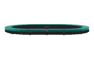 Trampoline 520x350, grand favorit inground 520 groen