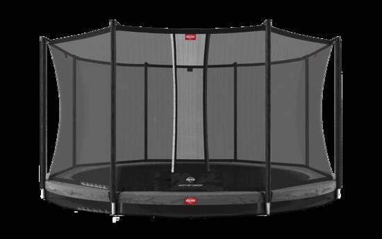 Trampolina Favorit InGround 430 + Siatka Bezp. Comfort Szary