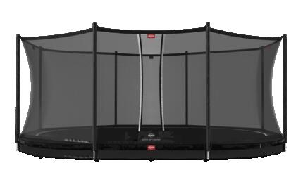 Trampoline Grand Favorit InGround 520 + Filet Séc. Comfort Vert