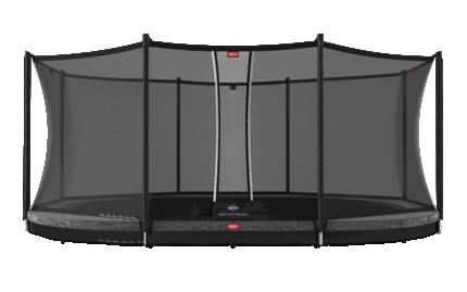 Trampoline Grand Favorit InGround 520 + Filet Séc. Comfort Vert
