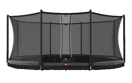 Trampoline Grand Favorit InGround 520 + Filet Séc. Comfort Gris
