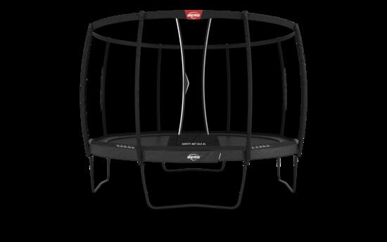 Trampoline Champion Regular 430 + Filet Séc. DLX XL Gris