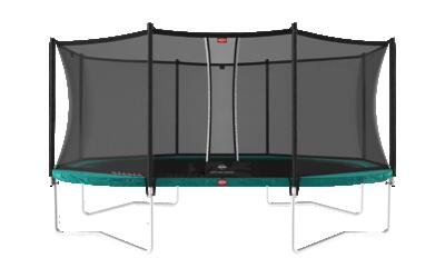 Trampolino Grand Favorit Regular 520 + Rete Sic. Comfort Nero