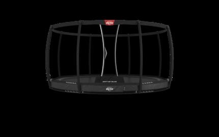 Trampoline Elite InGround 430 + Filet Séc. Deluxe Gris