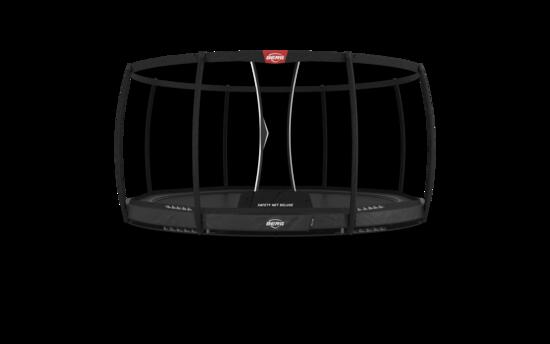 Trampoline Elite InGround 430 + Filet Séc. Deluxe Gris