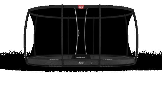 Trampolina Grand Elite InGround 520 + Siatka Bezp. DLX XL Szary