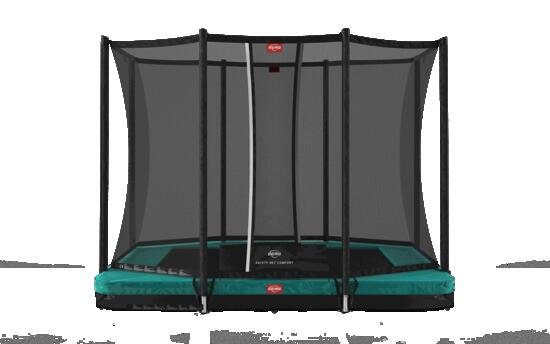 Trampoline Ultim Favorit InGround 280 + Filet Séc. Comfort Vert