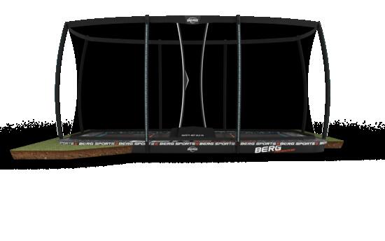 Trampoline Ultim Pro Bouncer FlatGround 500 + Filet Séc. XL