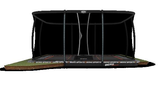 Trampoline Ultim Pro Bouncer FlatGround 5x5 + Filet Séc. XL