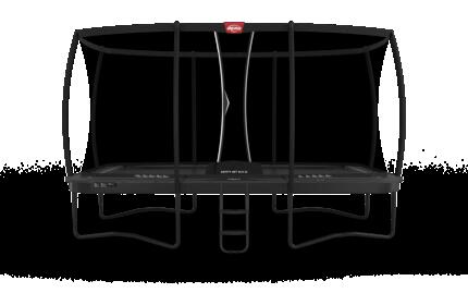 Trampoline Elite Regular 430 + Filet Séc. DLX XL Gris Levels