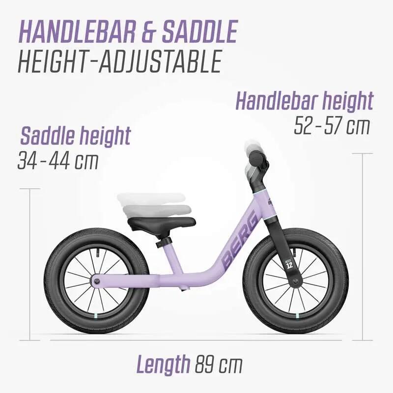 Loopfiets voor Kinderen, 2,5+ Jaar, MOOV 12 Lavendel Paars 4/7