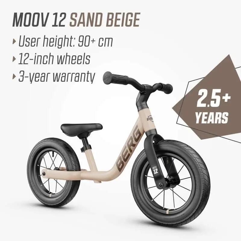 Draisienne pour Enfants, 2,5+ Ans, 12 Pouces, MOOV 12 Beige Sable 2/7