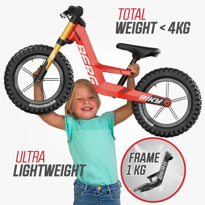 Draisienne pour Enfants, 2,5+ Ans, 12 Pouces, Biky Cross Rouge 2/7