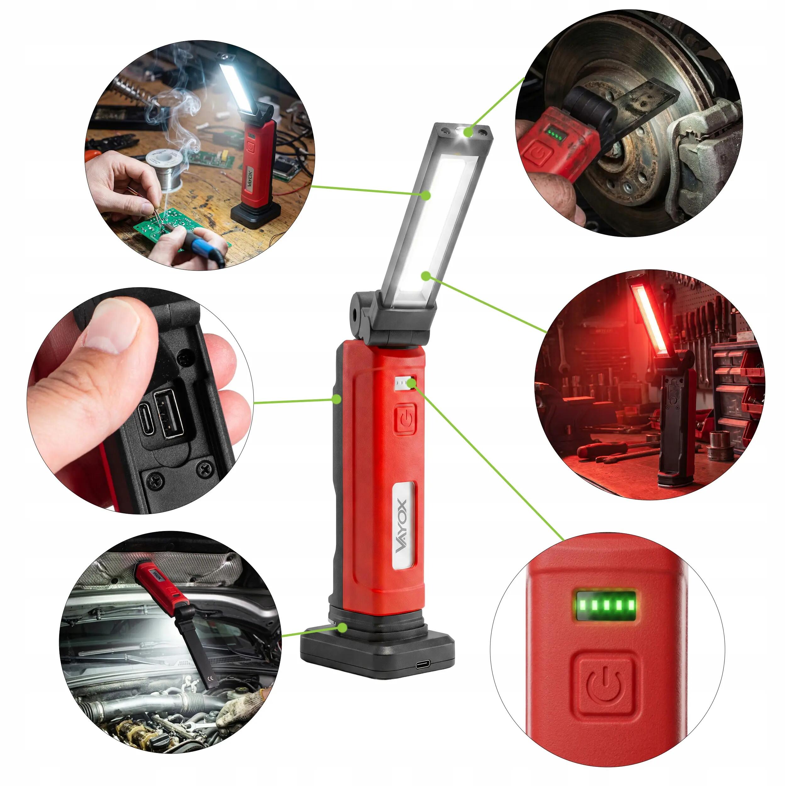 Latarka kempingowa Vayox VA0456 600lm akumulatorowa powerbank 5/15