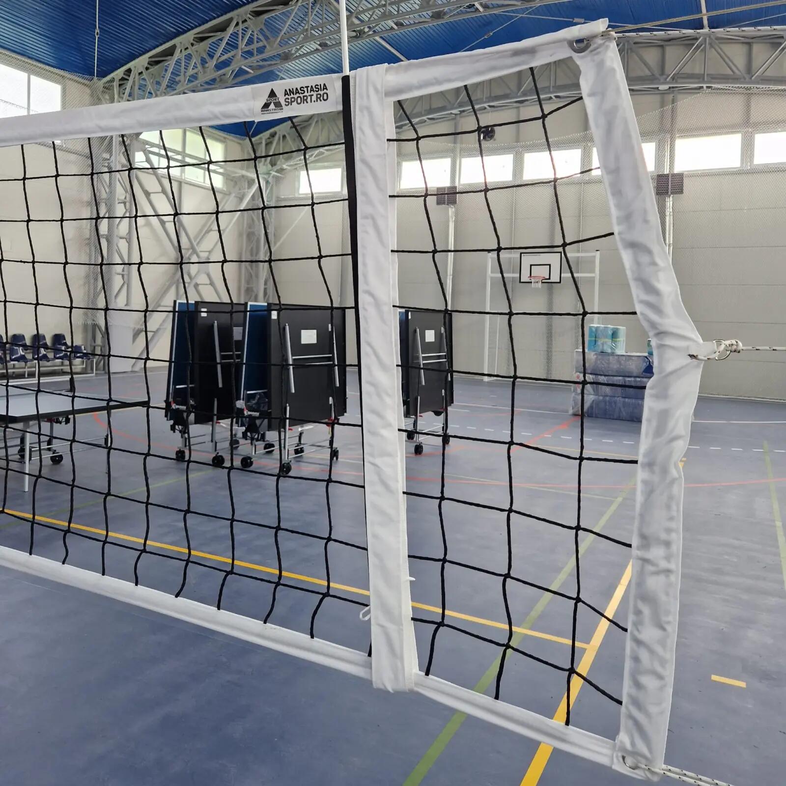 Fileu volei profesional 9,5x1 m Anastasia Sport, cablu otel, 6 puncte prindere 6/13