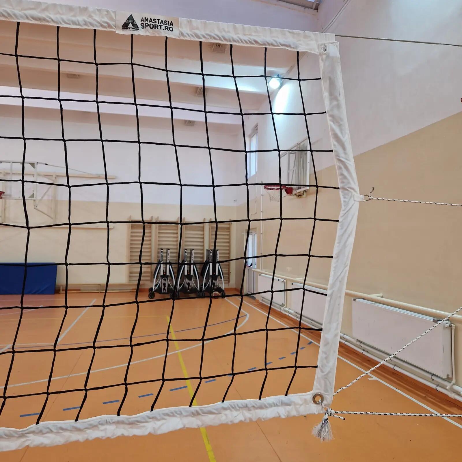 Fileu volei profesional 9,5x1 m Anastasia Sport, cablu otel, 6 puncte prindere 2/13