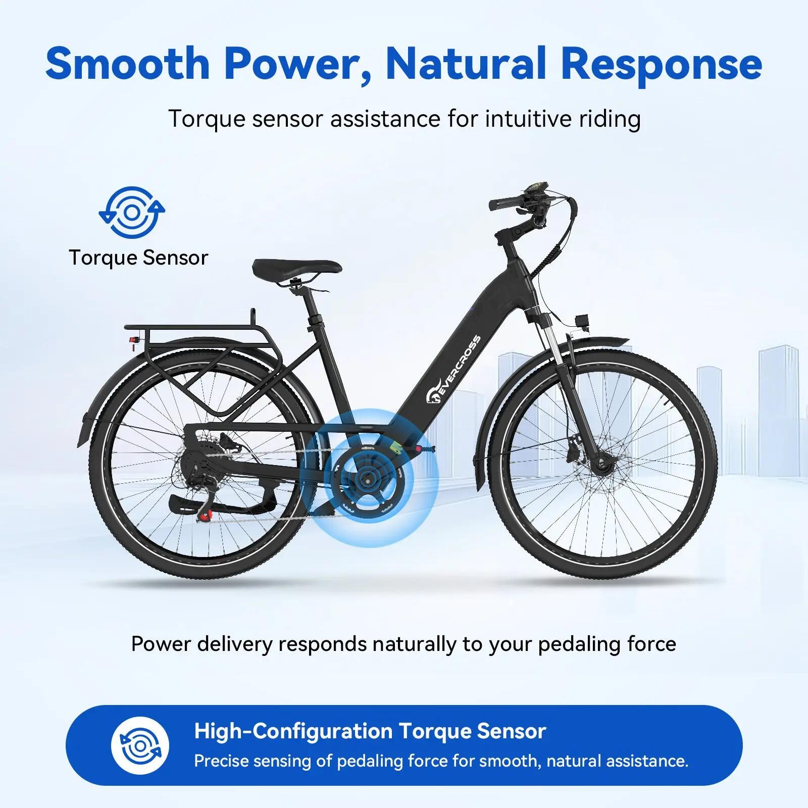 Bicicleta elétrica adulta 27,5" EK25 -Sensor de torque, 250W, 36V 13Ah, NFC, APP 9/15