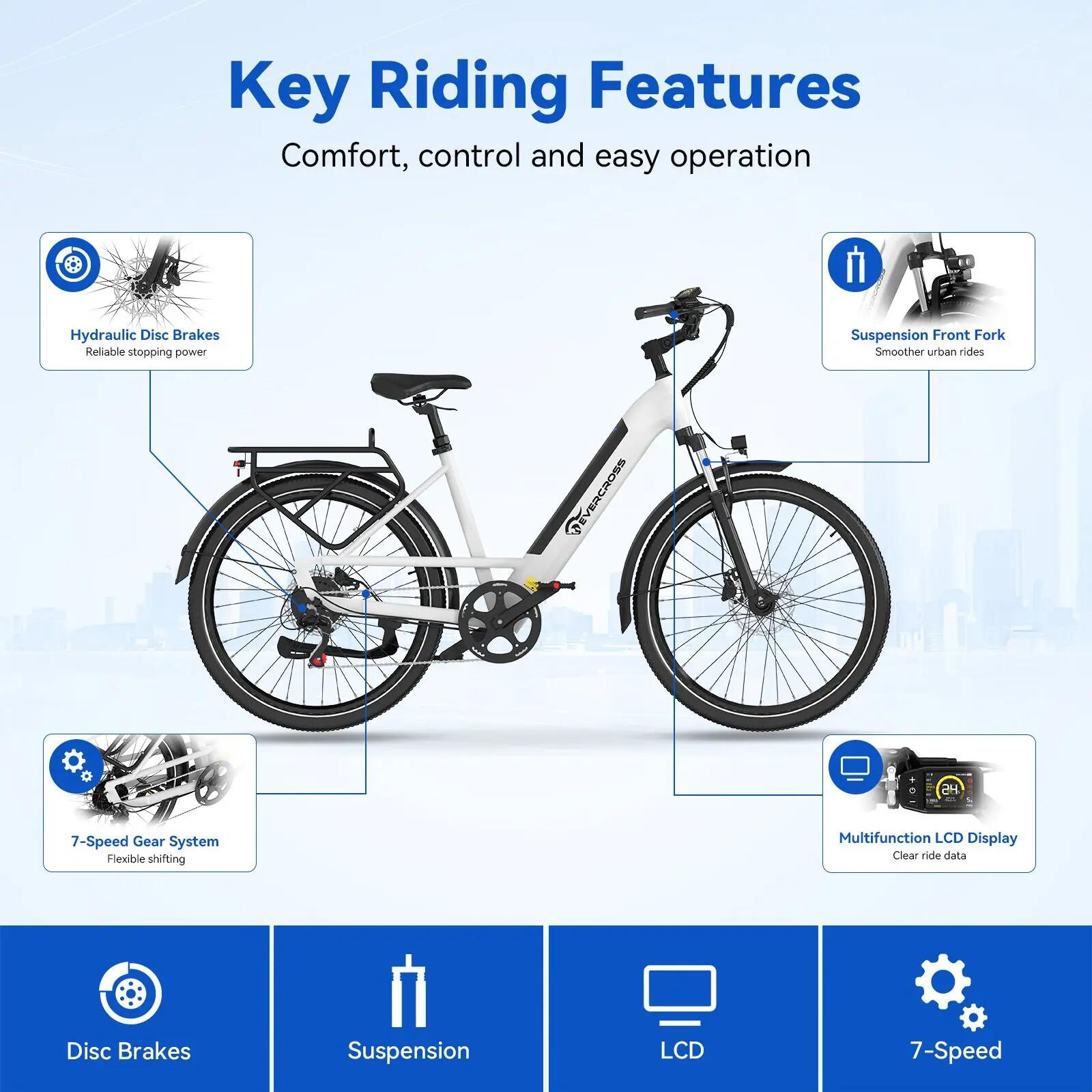 Bicicleta elétrica adulta 27,5" EK25 -Sensor de torque, 250W, 36V 13Ah, NFC, APP 13/13