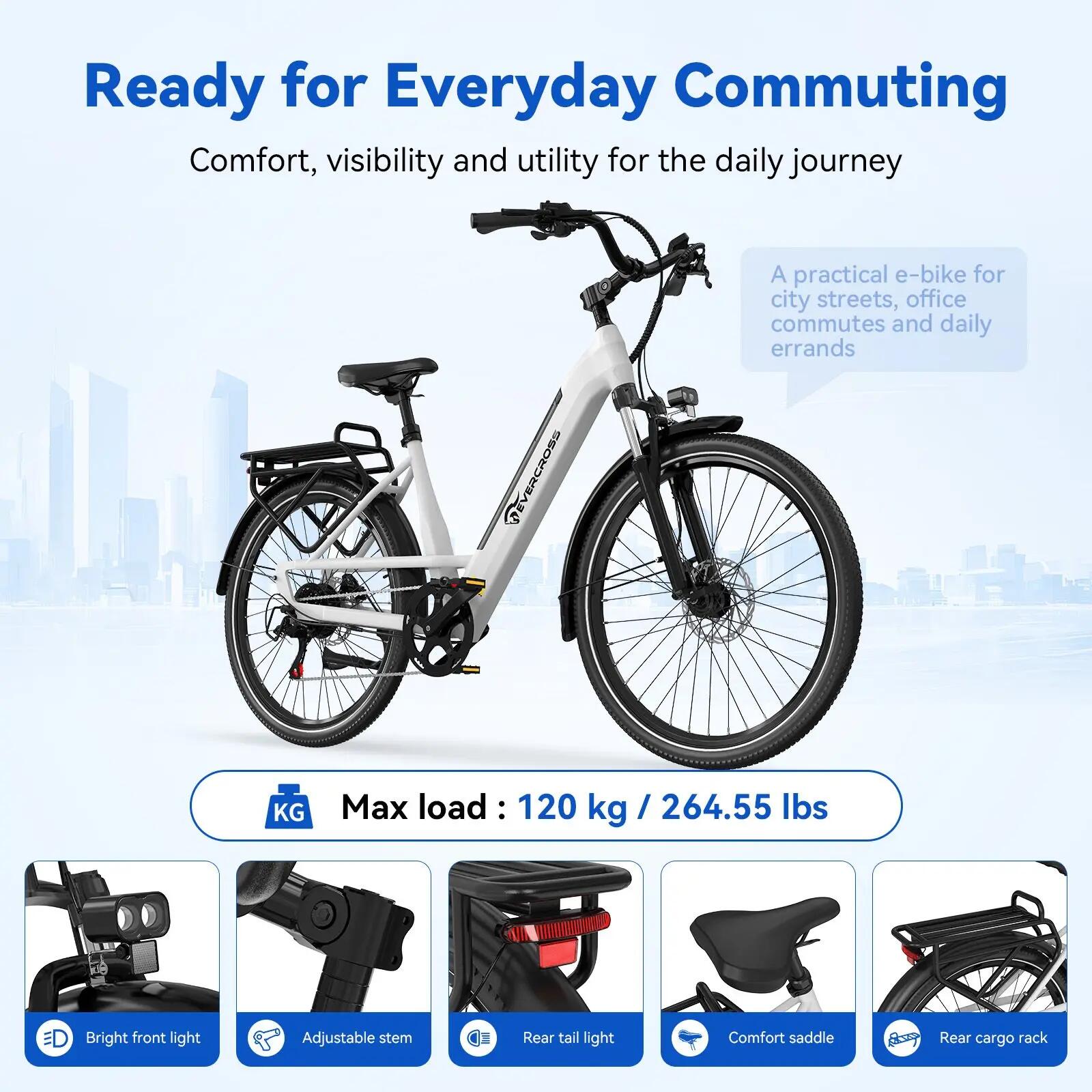 Bicicleta elétrica adulta 27,5" EK25 -Sensor de torque, 250W, 36V 13Ah, NFC, APP 10/13